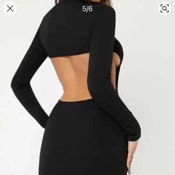 Black Backless Dress
