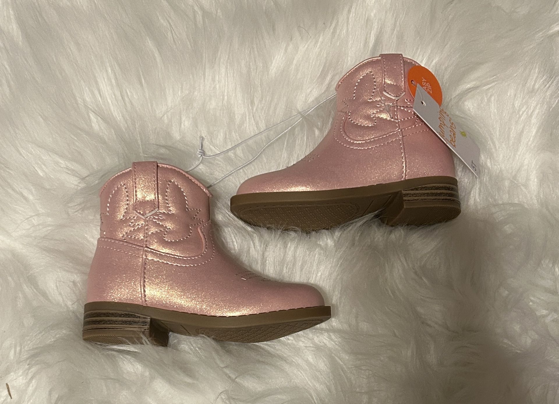 NWT Jumping Beans Shimmering Pink toddler Boots size 5