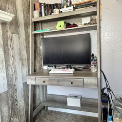 Ladder desk With Shelves