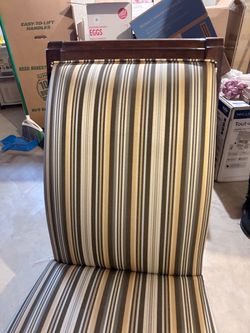 Dark Stripe Maghony Side Chairs