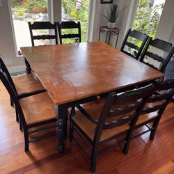 Kitchen Table 54” Square- 8 Seats 