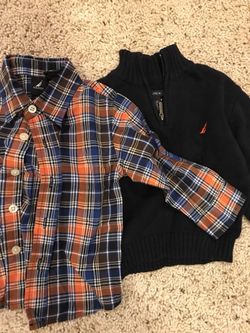 Nautica boys shirt and sweater 18 months