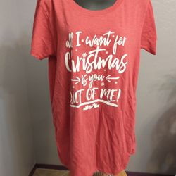 XL maternity red Christmas themed blouse "all I want for Xmas is you out of me" 
Crazydogs T-shirts
