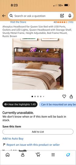 Industrial Metal and Wood Bed Frame