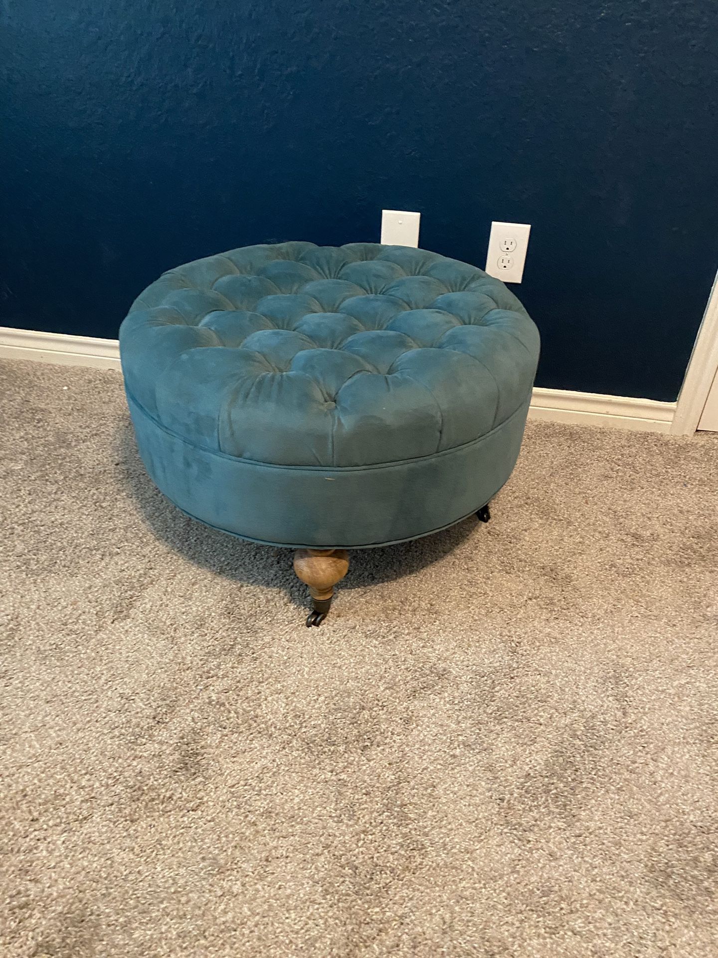 Velvet Ottoman 