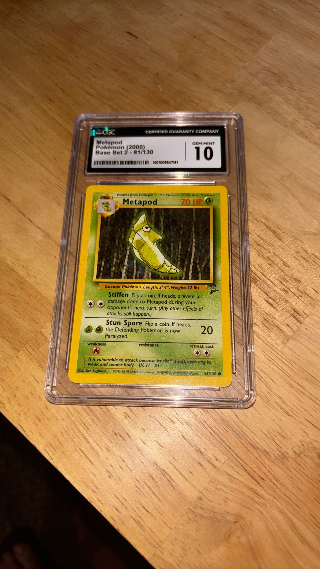 Metapod #81 Base Set 2 CGC 10