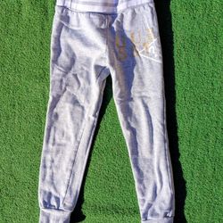 Guess Kids Girls' Sz Small High Rise/Skinny/Stretch Gray Jogger Sweatpants EUC