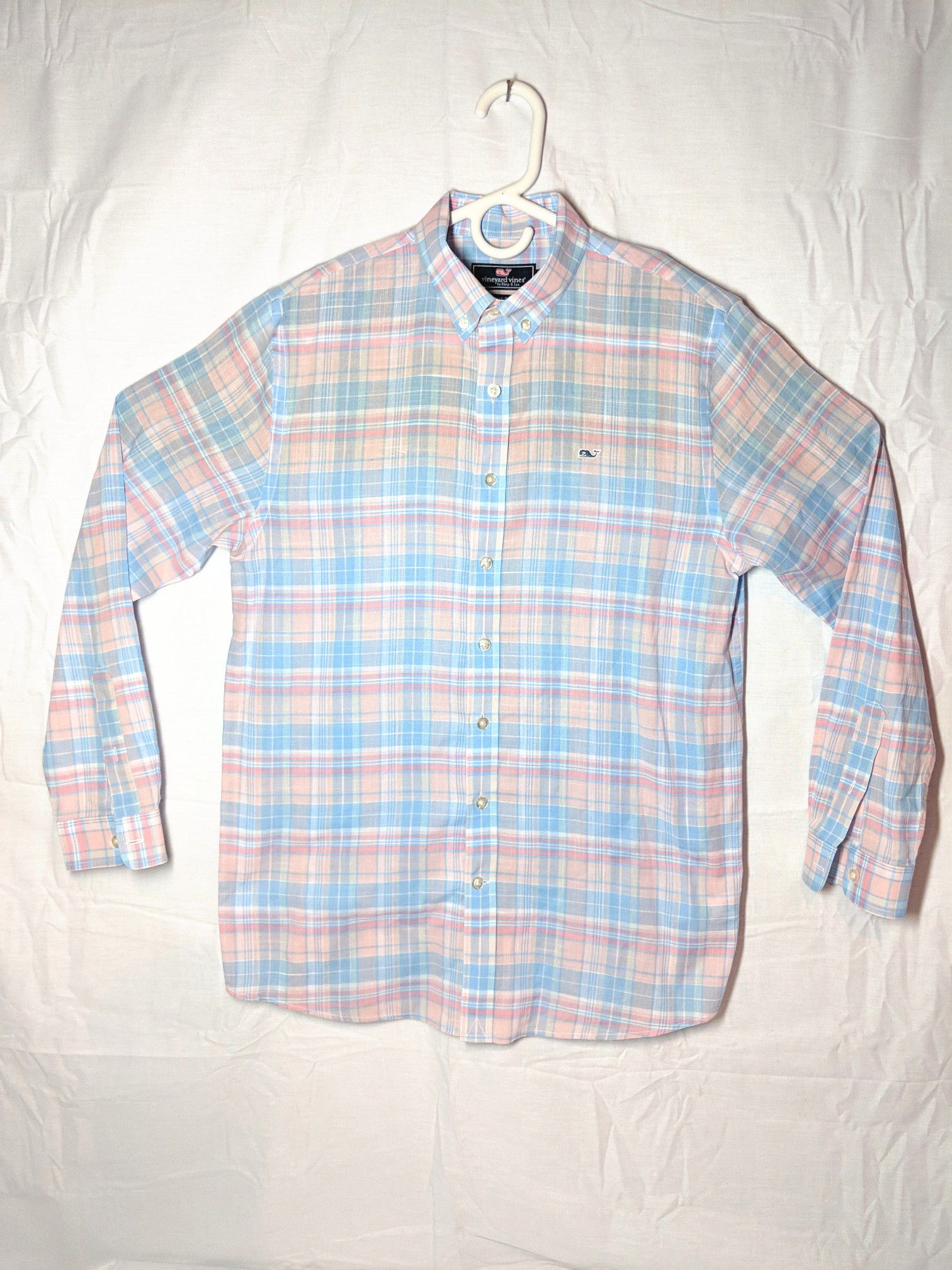 Boys Vineyard Vines Button Front Plaid Shirt sz XL 18