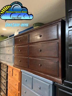 Brown six drawer Dresser cajonera Comoda de Pino nuevo