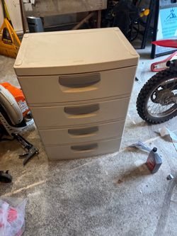 4-Drawer Plastic Storage Dresser