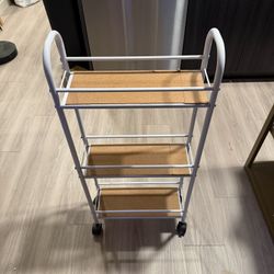 Rolling Cork/metal Shelf