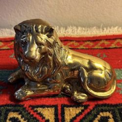 Adorno Antiguo Leon Brass 