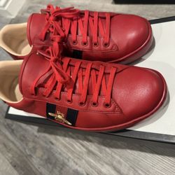 Gucci Red Sneakers Size 11.5