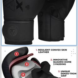 RDX 10oz Boxing Gloves – Matte Black (Like New)