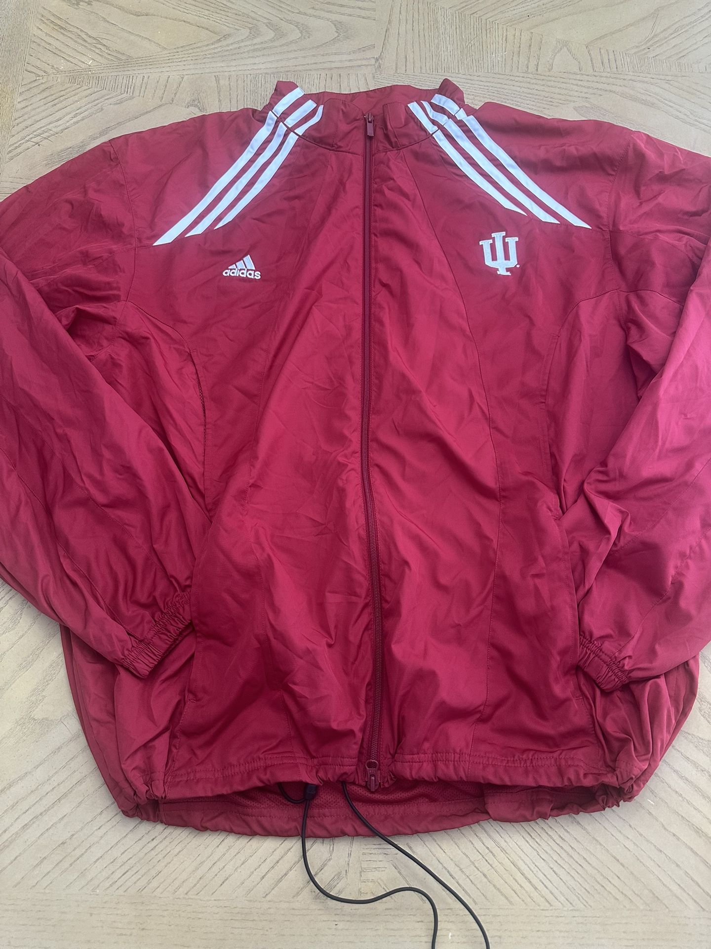 Adidas university of Indiana Men's Size XXL Red Adidas Full-Zip Jacket