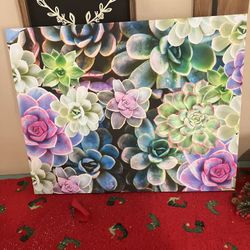 Succulent Wall Decor 20x16
