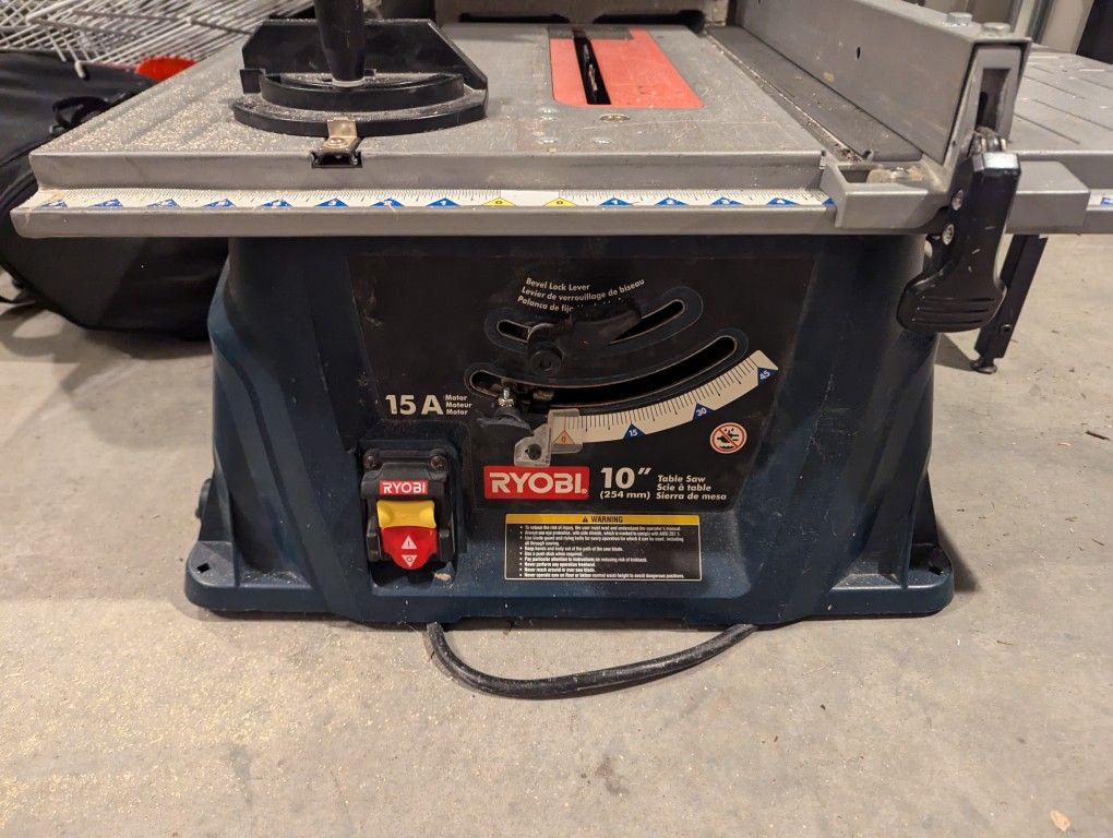 Used Ryobi Table Saw. Very Portable