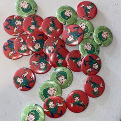 Kiss Me I'm Irish" St. Patrick's Day pinback buttons LOT leprechaun GREEN