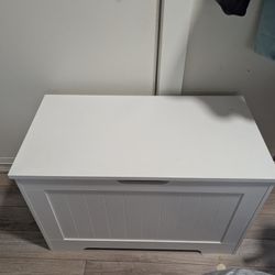 White Storage Bench 