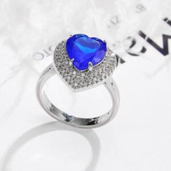 925 Sterling silver cubic zirconia ring 10