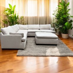 Down Feather Modular Couch With Ottoman 🛻Delivery Available🛻
