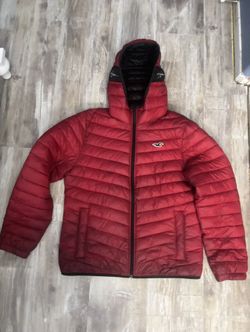 Hollister Red Puffer Size L