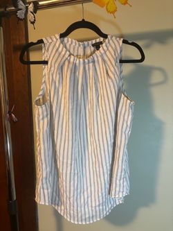 Ann Taylor Striped Sleeveless Blouse