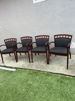 Crowning Accent Wood Guest Chair, Mahogany