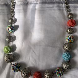 Multicolored Bead Necklace 
