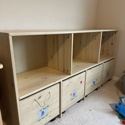 7 Compartment Wooden Storage