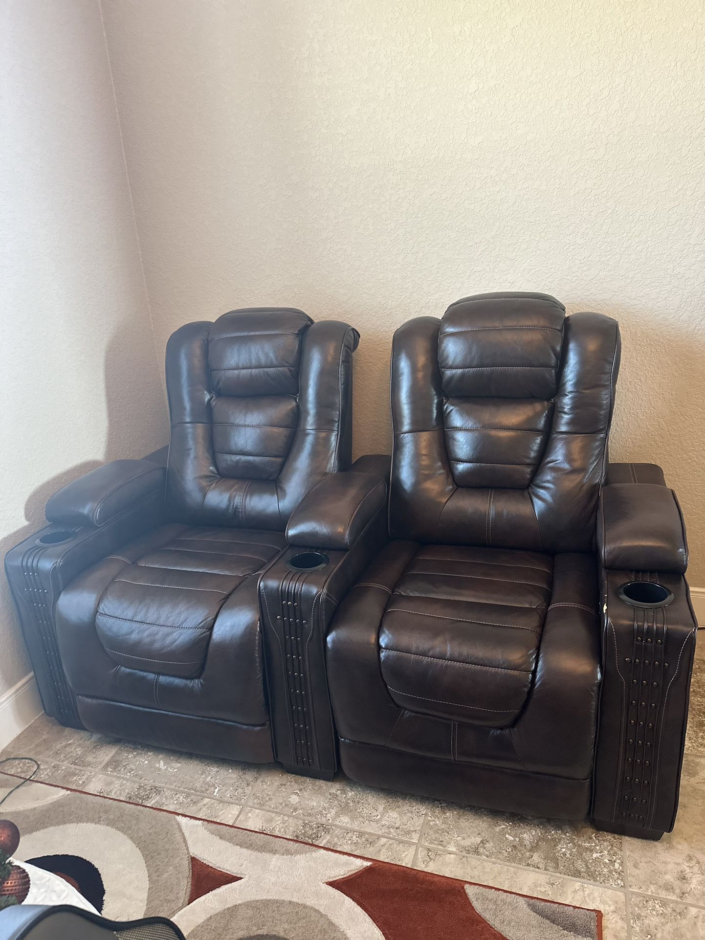 Brown Leather Reclining Chairs 
