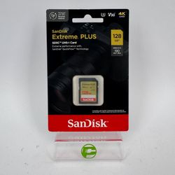 New SanDisk Extreme PLUS  SDXC USH-I Card SDSDXWA-128G-ATCIN