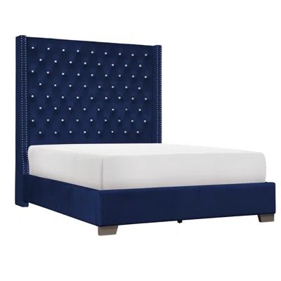 King Size Bling Royal Blue Bed