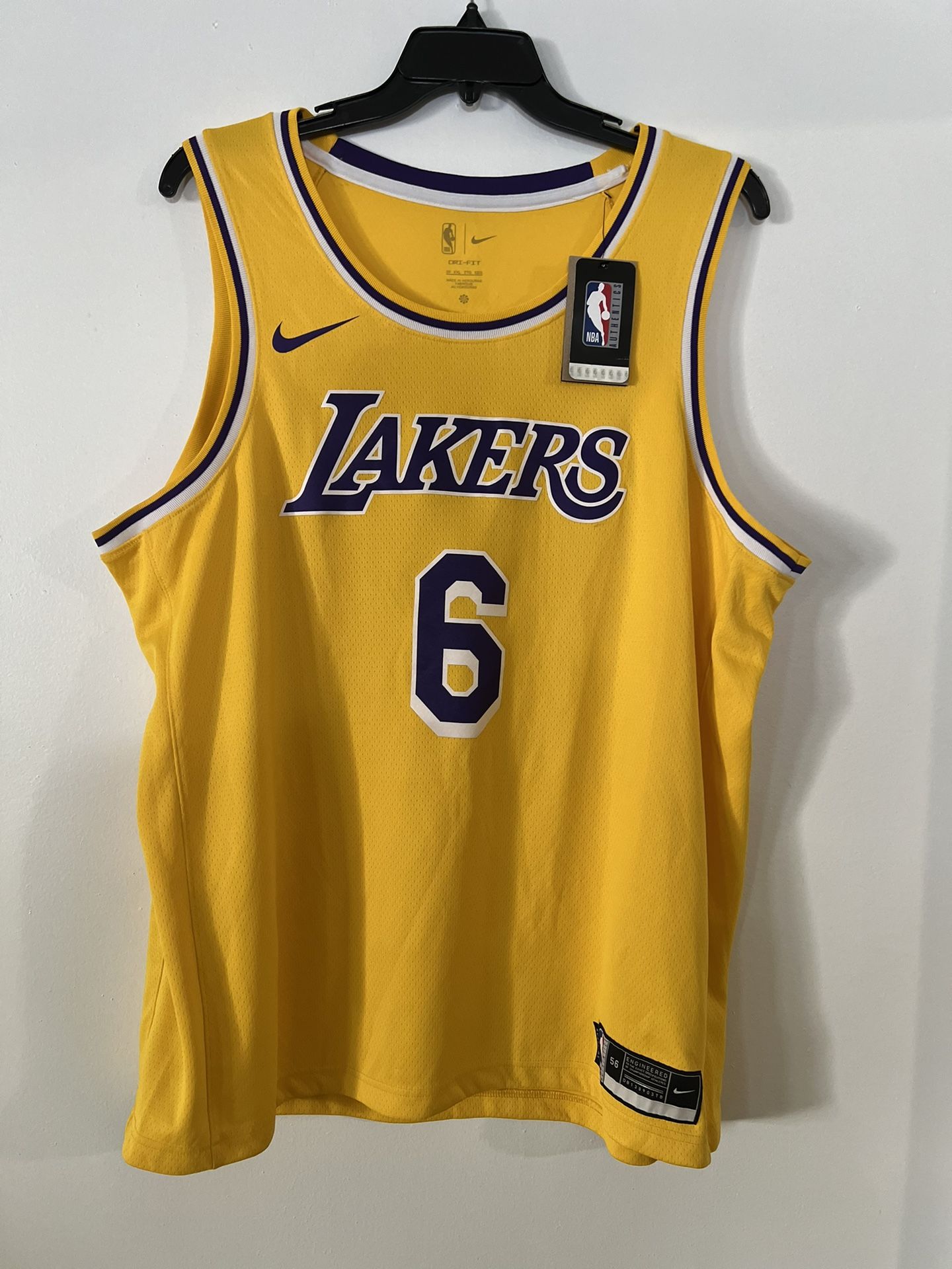 NIKE LOS ANGELES LAKER # 6 LEBRON JAMES XXL