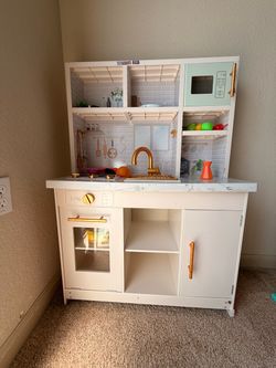 Kids Wooden Play Kitchen Set