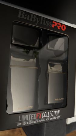 BaBylissPRO LimitedFX Gunmetal Duo Set - Double & Single Foil Shavers - New Sealed