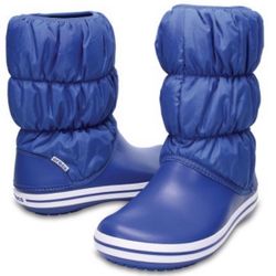 Womens Blue Crocs Rain/ Winter Boots (5)