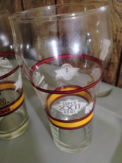 10 Redskins XXII Super Bowl glasses