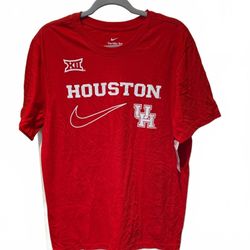 Nike Tee Houston Cougars Shirt Mens Medium Red NCAA Graphic Tee