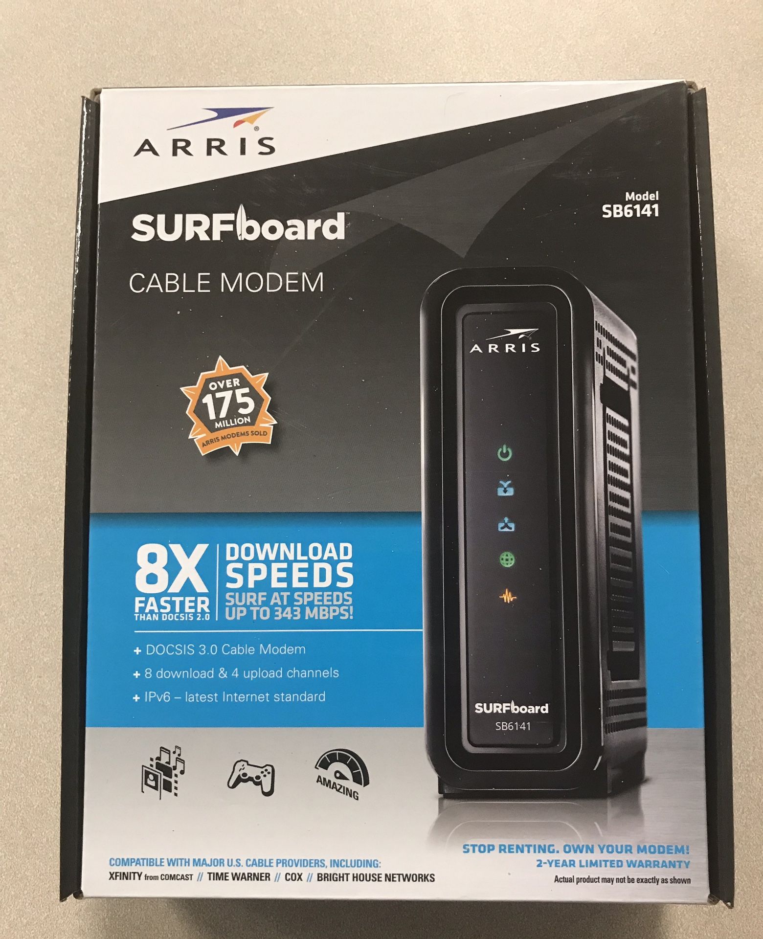 Arris Surfboard Cable Modem SB6141 New Open Box