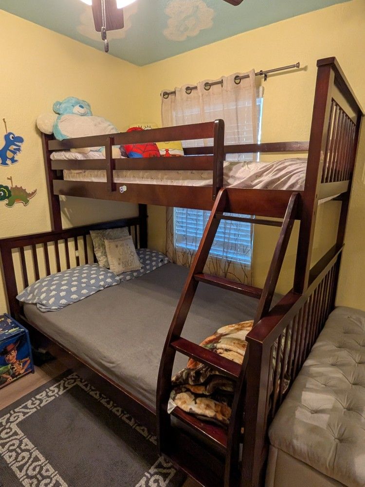 Bunk Bed Twin/Full Size (((No Mattress Included)))