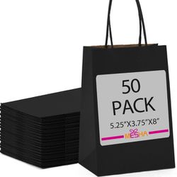 50 Black Gift Bags