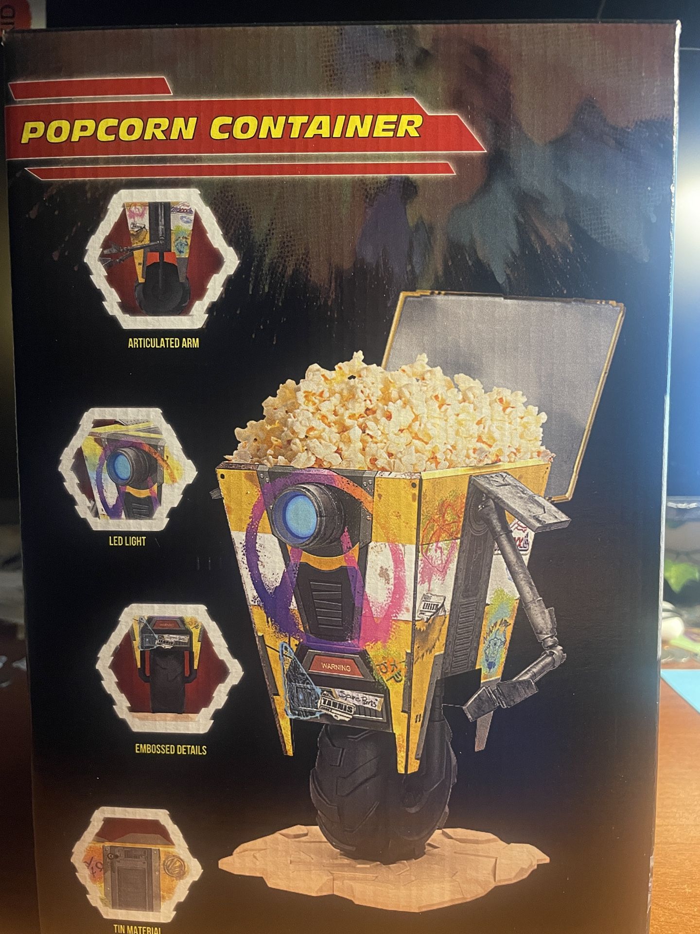 SDCC Exclusive AMC Borderlands Claptrap Popcorn Bucket