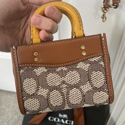 COACH mini purse with detachable strap