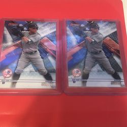 (2) 2018 BOWMAN'S BEST 25 AARON JUDGE REFRACTOR