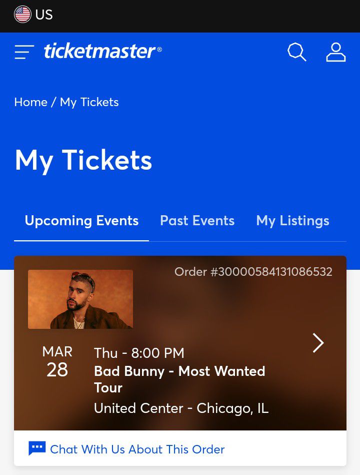Bad Bunny Lower Level Tickets 3/28