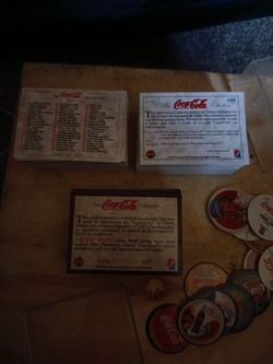 Vintage Series 1 2 and 3 Coca-Cola cards plus chips
