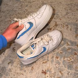Custom UCLA Athlete 2024 Nike Air Force 1 Low Evo in the White and University Blue colorway