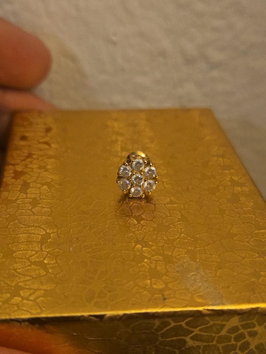 10k Gold Earring Real Diamonds