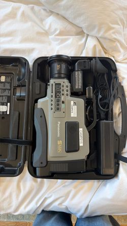 Panasonic S-VHS Camcorder with Case and Accessories